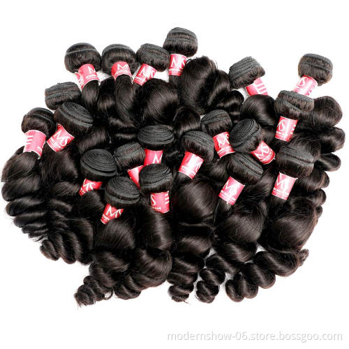 Modern Show Hair vendor Wholesale 12a best quality brazilian double drawn cuticle aligned virgin hair bundle